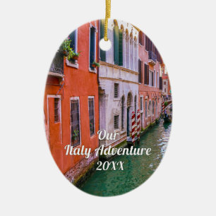 Benutzerdefiniertes Familien Italien Reise Foto Keramik Ornament