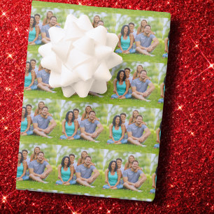 Benutzerdefiniertes Familienfoto Geschenkpapier Set