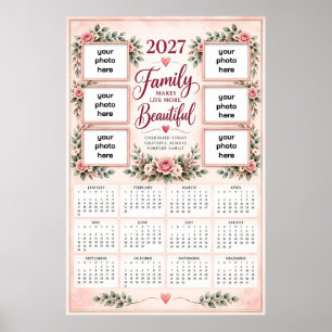 Benutzerdefiniertes Familienfoto-Kalenderposter 20 Poster