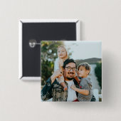 Benutzerdefiniertes Familienfoto modern Button (Vorne & Hinten)