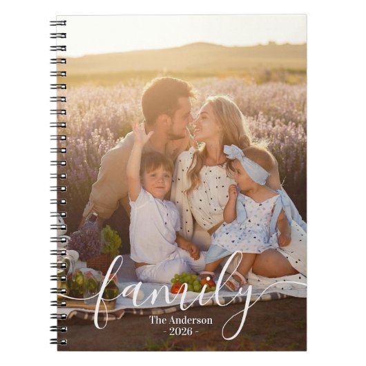 Benutzerdefiniertes Familienfoto – Personalisierte Notizblock (Vorderseite)
