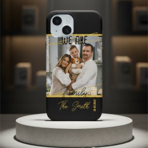 Benutzerdefiniertes Familienfoto Schwarz & Gold Ch iPhone 16 Pro Max Hülle
