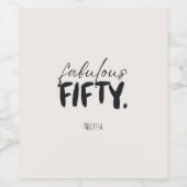 Benutzerdefiniertes fantastisches Fünfzig Lebensmi Weinetikett (Einzelnes Label)