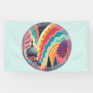 Benutzerdefiniertes Fantasy-Dome-Banner in Mintgrü Banner