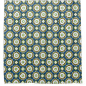 Benutzerdefiniertes Farb-Vintage-Blumenmuster Duschvorhang (Vorderseite)
