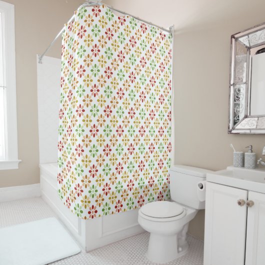 Benutzerdefiniertes Farb-Whimsical-Blumenmuster Duschvorhang (Beispiel)