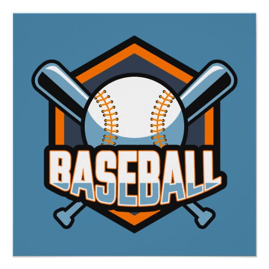 Benutzerdefiniertes FarbBaseball Poster (Vorderseite)
