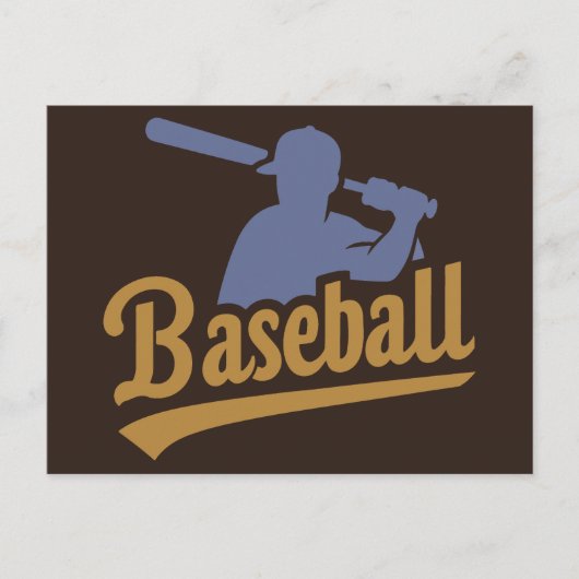 Benutzerdefiniertes FarbBaseball Postkarte (Vorderseite)