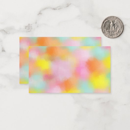 Benutzerdefiniertes farbiges Abstraktes Blankenvor Mitteilungskarte (Vorderseite/Rückseite Beispiel)