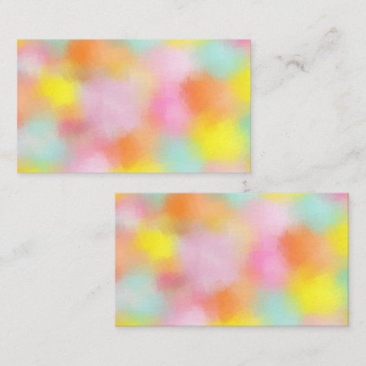 Benutzerdefiniertes farbiges Abstraktes Blankenvor Mitteilungskarte (Vorne/Hinten)