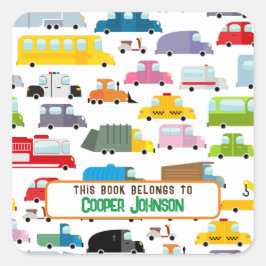 Benutzerdefiniertes farbiges Buchzeichen Quadratischer Aufkleber