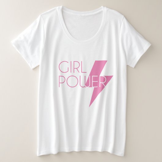 Benutzerdefiniertes farbiges Girl Power Cooles SVG Große Größe T-Shirt (Design vorne)