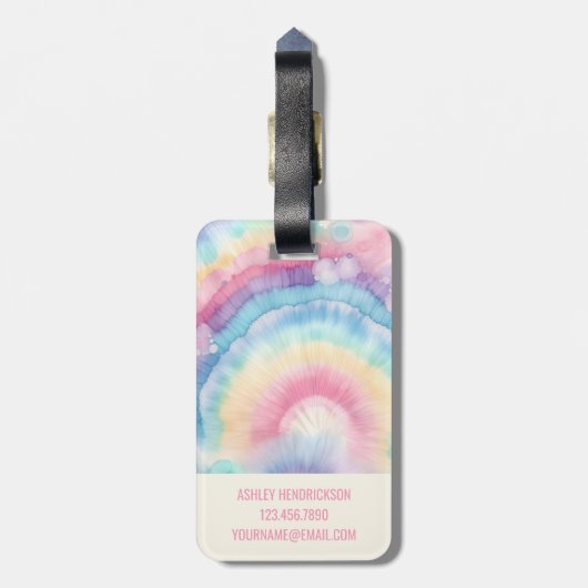 Benutzerdefiniertes farbiges Muster der Groovy-Gef Gepäckanhänger (Rückseite vertikal)