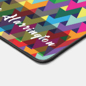 Benutzerdefiniertes farbiges Pfeil-Muster mit Name Schreibtischunterlage (Ecke)