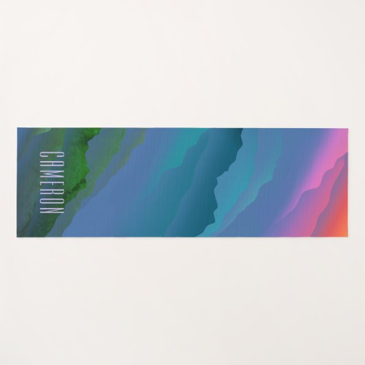 Benutzerdefiniertes farbiges Rosa im Gebirgswald d Yogamatte (Vorderseite (Horizontal))