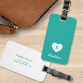 Benutzerdefiniertes Farbmonogramm Herz Modernes Sk Gepäckanhänger