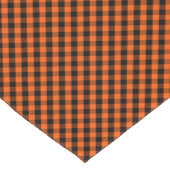 Benutzerdefiniertes Farbschwarz Orange Gingham Kar Kurzer Tischläufer (Ecke)