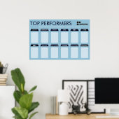 Benutzerdefiniertes Farbtop-Display im Monat Poster (Heimbüro)