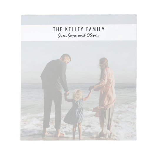 Benutzerdefiniertes Farbvolles Foto Personalisiert Notizblock (Vorderseite)