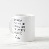 Benutzerdefiniertes Favorit-Großkind Kaffeetasse (Vorderseite Links)