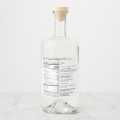 Benutzerdefiniertes FDA-konformes Milchnahrungsmit Alkoholflaschenetikett (Vorderseite)