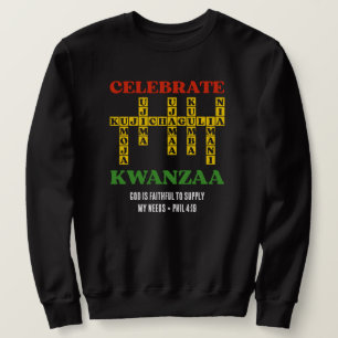 Benutzerdefiniertes Feiern Sie KWANZAA Puzzle Sweatshirt