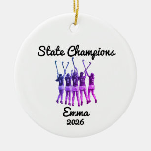 Benutzerdefiniertes Feldhockey-Meisterschafts-Orna Keramik Ornament