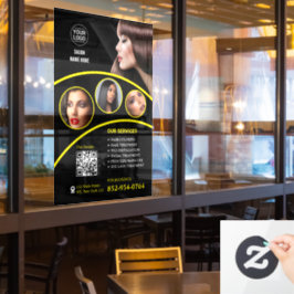 Benutzerdefiniertes Fenster des Salon Business Fensteraufkleber