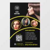 Benutzerdefiniertes Fenster des Salon Business Fensteraufkleber (Blatt)