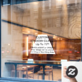 Benutzerdefiniertes Fensterklammern ADVANCED OPAQU Fensteraufkleber (Café-Fenster)