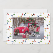 Benutzerdefiniertes festes Party-Zeichenketten-Mus Feiertagskarte (Vorderseite)