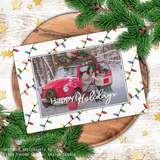 Benutzerdefiniertes festes Party-Zeichenketten-Mus Feiertagskarte