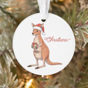 Benutzerdefiniertes Festtags-Känguru mit Weihnacht Ornament