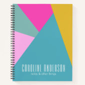 Benutzerdefiniertes, fettfarbiges, geometrisches F Notizblock (Vorderseite)