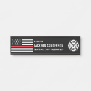 Benutzerdefiniertes Feuerwehr-Logo Feuerwehr-Abzei Türschild