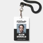 Benutzerdefiniertes Firmenabzeichen Mitarbeiter-/V Ausweis (Vorderseite mit Lanyard)
