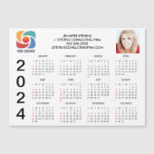 Benutzerdefiniertes Firmenlogo 2024 Terminkalender Magnetkarte (Vorderseite)