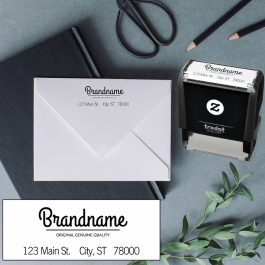 Benutzerdefiniertes Firmenlogo Adresse Permastempel