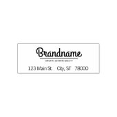 Benutzerdefiniertes Firmenlogo Adresse Permastempel (Design)