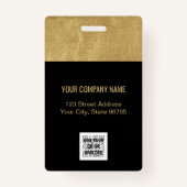 Benutzerdefiniertes Firmenlogo Bar-Code Mitarbeite Ausweis (Rückseite)