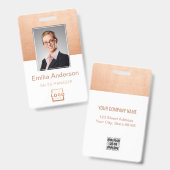 Benutzerdefiniertes Firmenlogo Bar-Code Mitarbeite Ausweis (Vorder- & Rückseite)