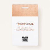 Benutzerdefiniertes Firmenlogo Bar-Code Mitarbeite Ausweis (Rückseite)