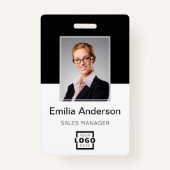 Benutzerdefiniertes Firmenlogo Bar-Code Mitarbeite Ausweis (Vorderseite)