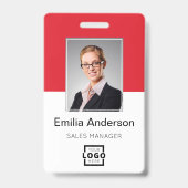 Benutzerdefiniertes Firmenlogo Bar-Code Mitarbeite Ausweis (Vorderseite)