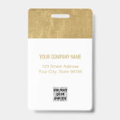 Benutzerdefiniertes Firmenlogo Bar-Code Mitarbeite Ausweis (Rückseite)