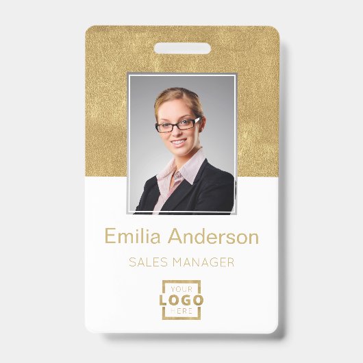 Benutzerdefiniertes Firmenlogo Bar-Code Mitarbeite Ausweis (Vorderseite)