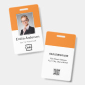 Benutzerdefiniertes Firmenlogo Bar-Code Mitarbeite Ausweis (Front & Back)