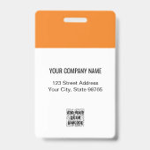 Benutzerdefiniertes Firmenlogo Bar-Code Mitarbeite Ausweis (Back)