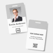 Benutzerdefiniertes Firmenlogo Bar-Code Mitarbeite Ausweis (Front & Back)