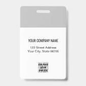 Benutzerdefiniertes Firmenlogo Bar-Code Mitarbeite Ausweis (Back)